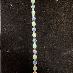 STERLING SILVER LAPIS and TURQUOISE BRACELET 