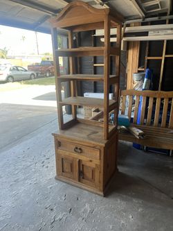 $50 Solid Wood Storage With Shelves