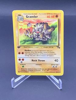 Graveler #37/62 1st Edition Fossil Pokemon LP