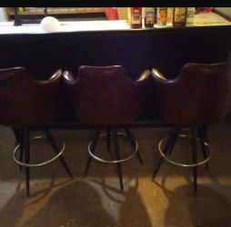 Set of 3 Vintage Bar Stools