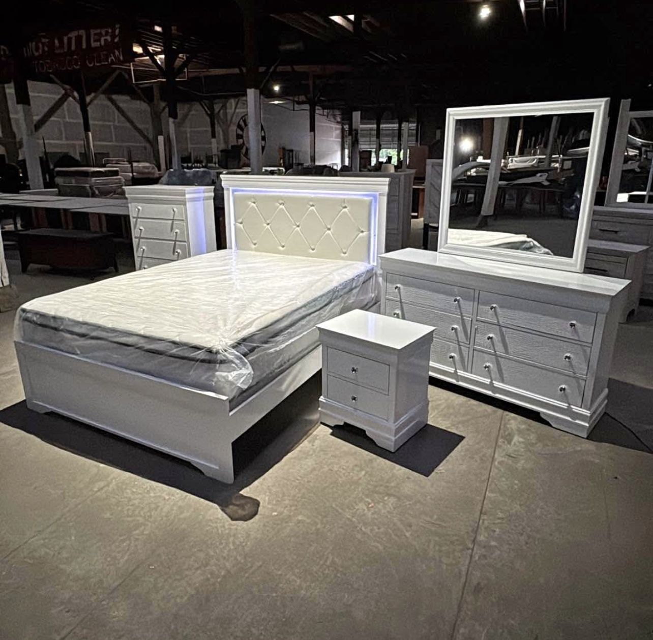 Bedroom Set With Free Mattress And Boxspring!