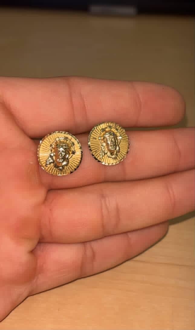 Jesus Gold Earrings