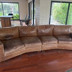 Leather sectional couch