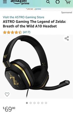 Astro A10 Gaming Headset Zelda Breath of The Wild Edition - PS4/X...