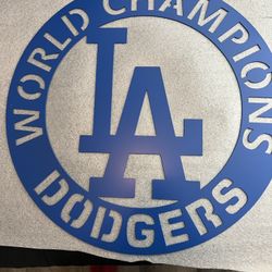 Dodgers Metal Sign 24x24