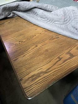 Antique Solid Wood Table /with 2-Extensions 