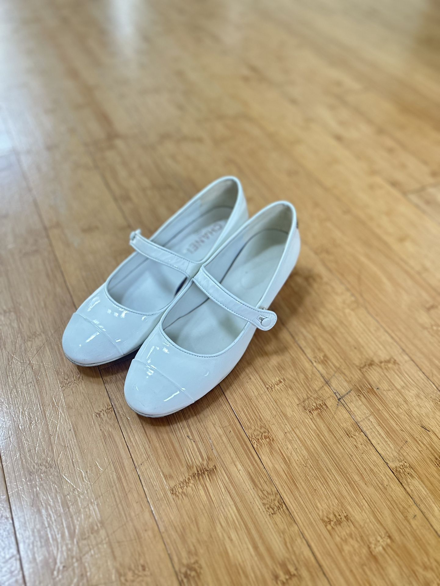 Chanel Heels White