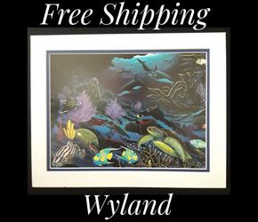 Wyland, "Year of the Reef" 11" x 14" Fine Art Calender Print. Mounted on Acid Free Foam Core. Double Matted on Acid Free Matt Board