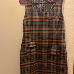 RELCO Vintage-Style Plaid Tunic Dress
