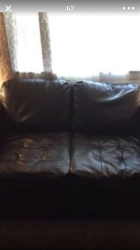 FREE FREE FREE brown leather love seat