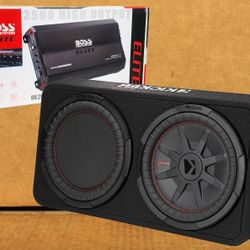 🚨 BLACK FRIDAY 🚨 Kicker TCWRT12 Truck Sealed Box 12" CompRT Subwoofer 1000 Watts Package Boss Mono Amplifier 🚨 Payment Options Available 🚨 