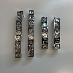 Silver Crystal Cabinet/drawer Handles Brand New