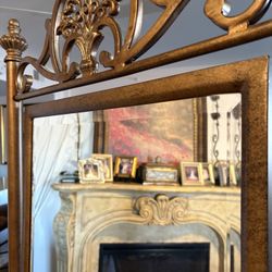 Freestanding Beveled  Mirror On Metal Frame