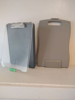 2x Heavy Duty Storage Clipboards / Plastic Contractor Cases