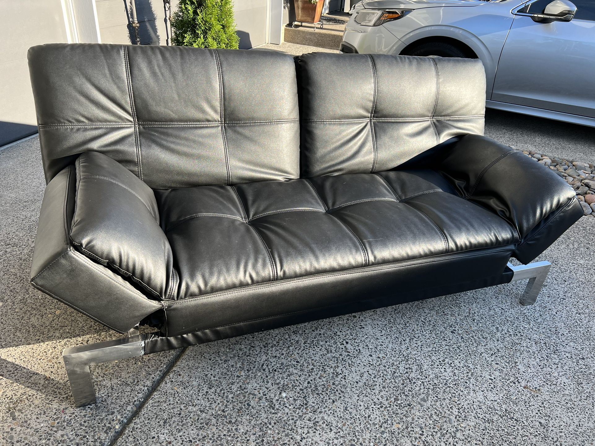 Black Convertible Futon Sofa