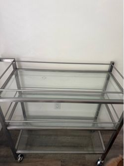 Beautiful glass bar cart