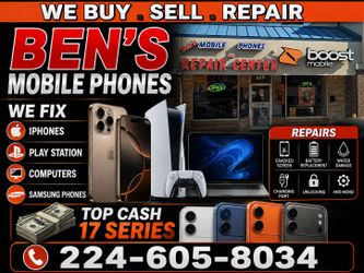 17 Pro Max iPhone Repair Cracked Screen Water Damage Speaker & Mic Problems Camera Issues Charging Problems we can Fix MAcBook Ipads Laptops