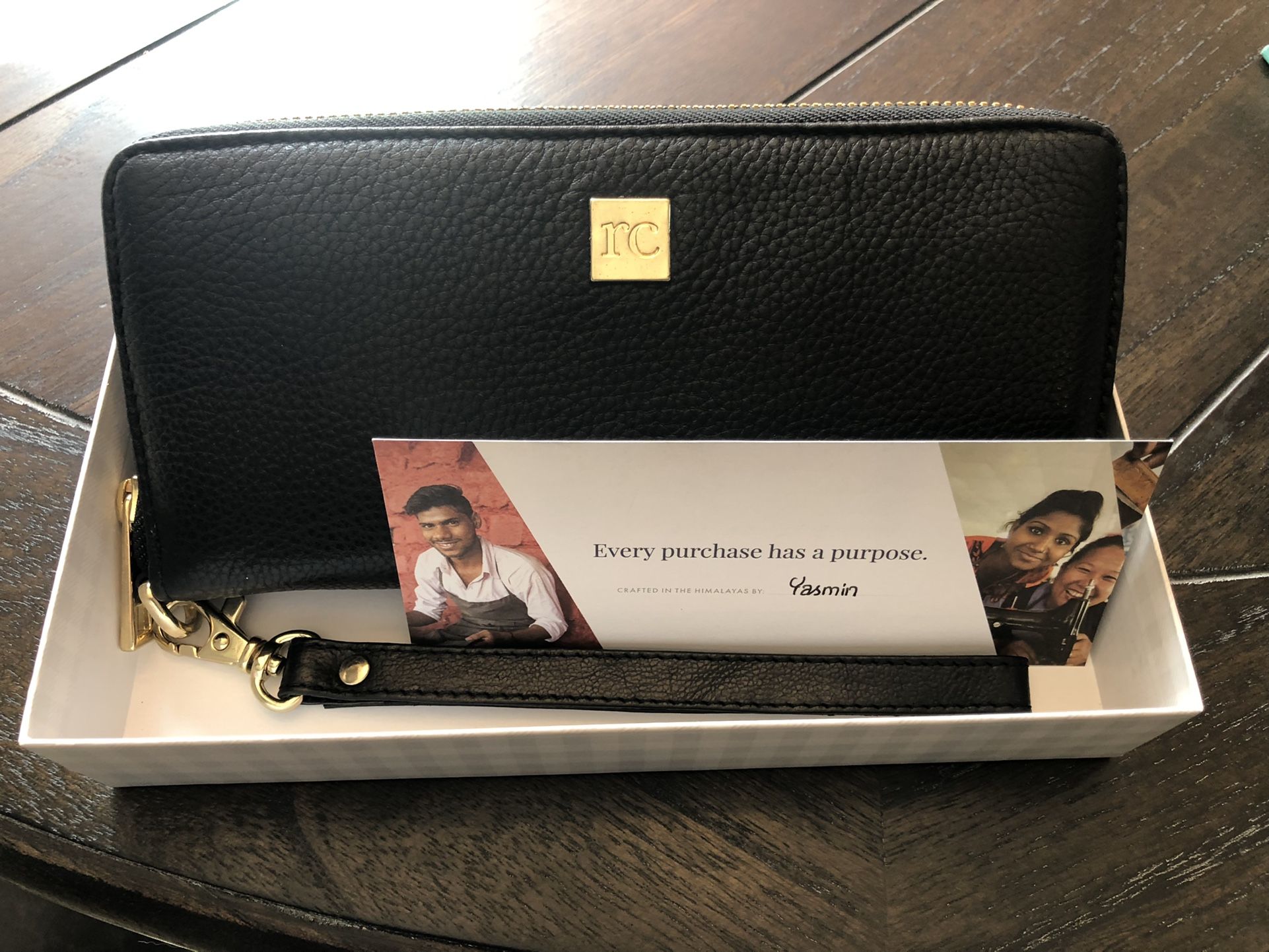 Rachel Cruze Black Wallet w Built In Envelope System!