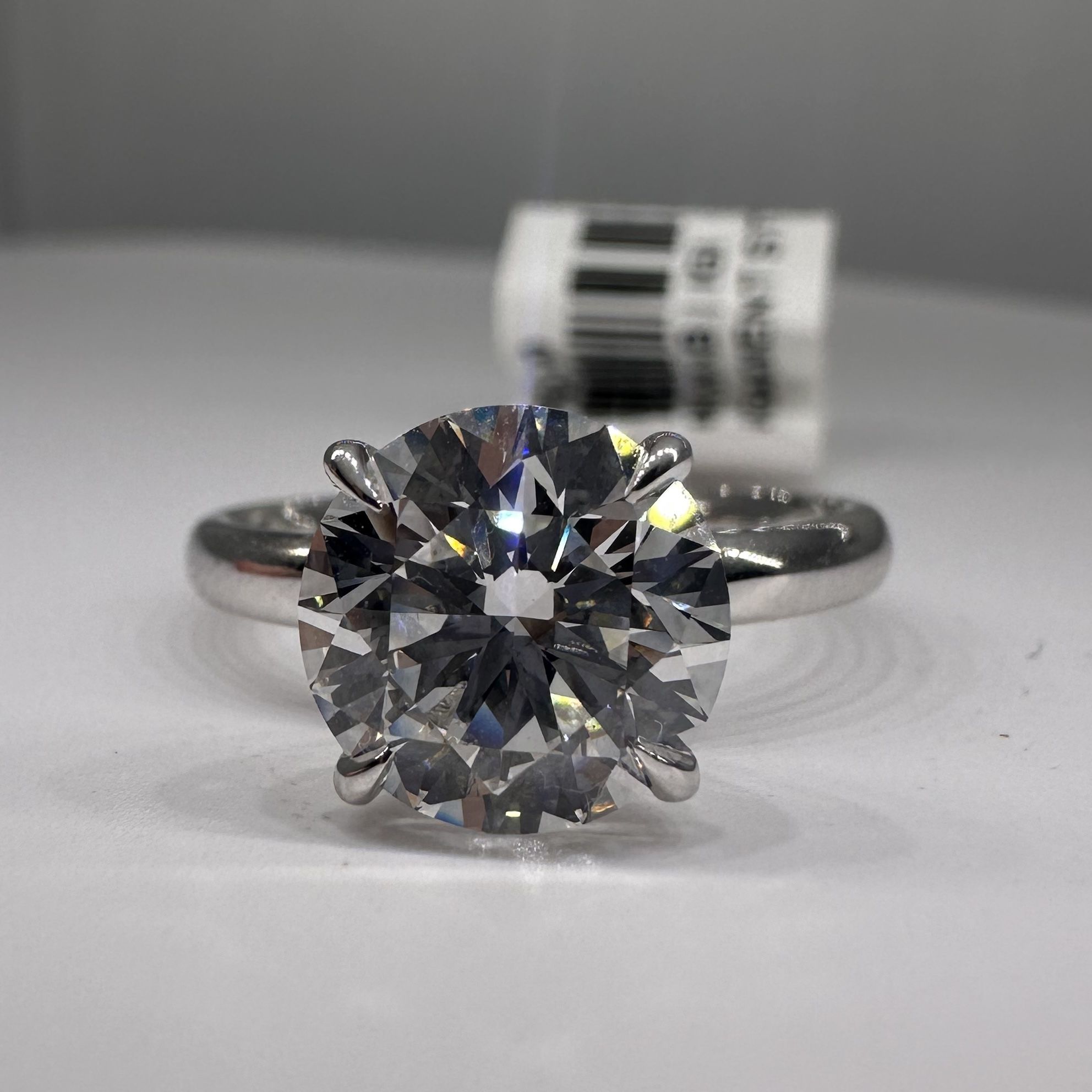 3.03 Carat E VS1 Round Diamond Engagement Ring Solitaire