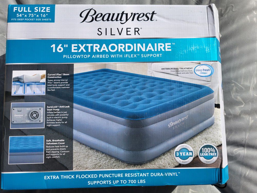 beautyrest silver full size 16 air mattress