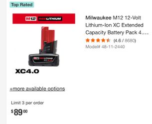 M12 Battery brand new