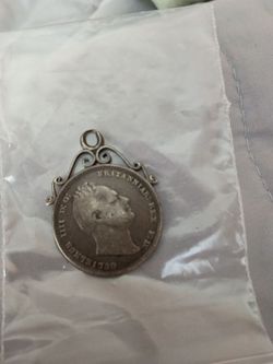 William IV British Silver Coin Pendant