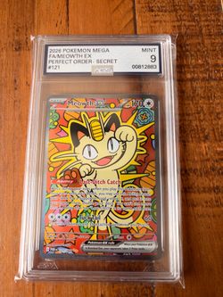 Pokémon TCG Meowth ex Perfect Order 121/088 Secret Full Art Foil 2026 TAG 9