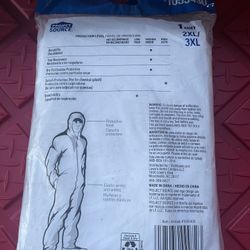 Protective Overall With Hood  2Xl