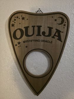 Ouija Planchette Wood Sign