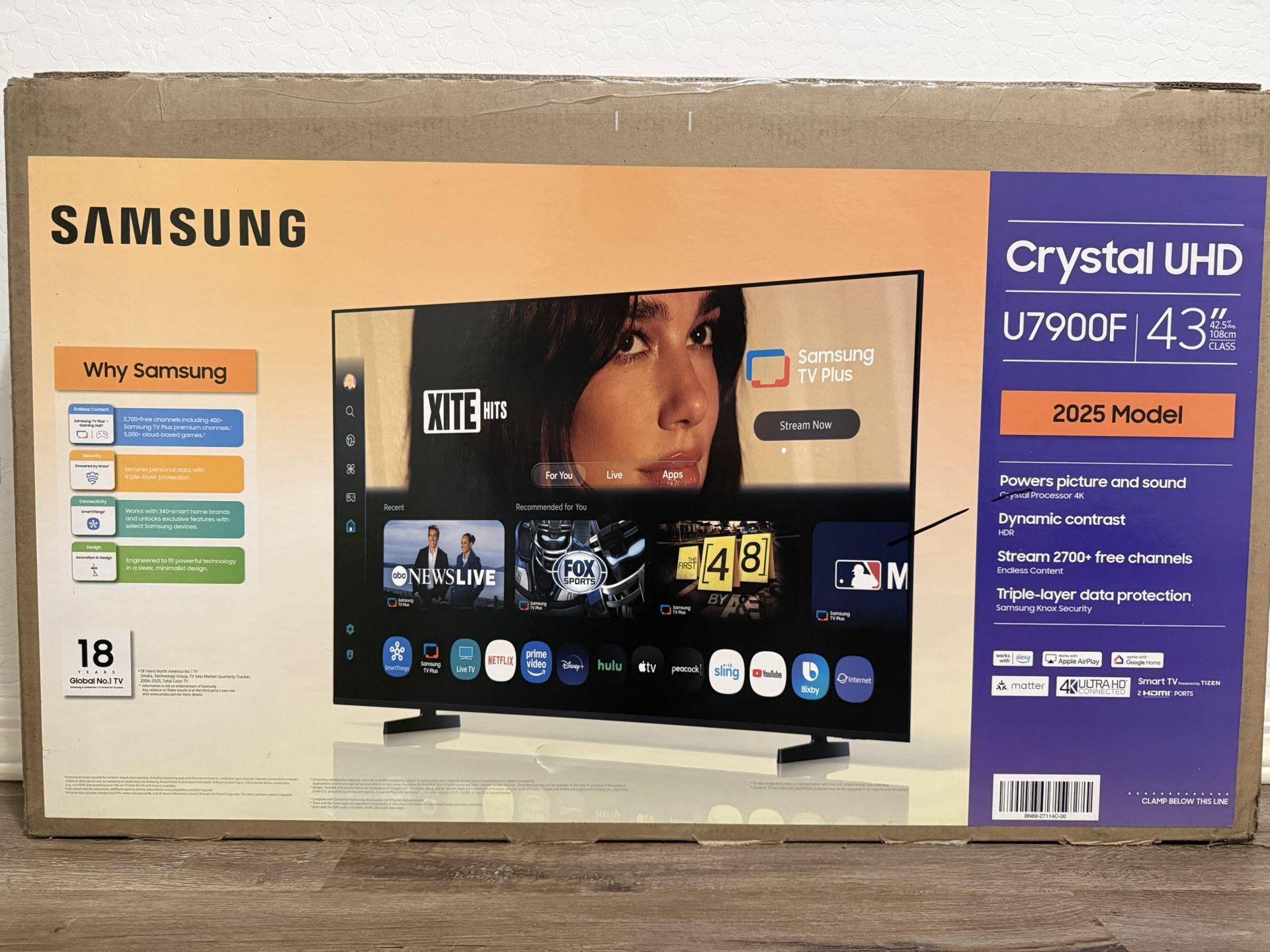Samsung 43” Crystal UHD 2025 Model