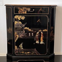 Chinese Black Lacquer Cabinet 
