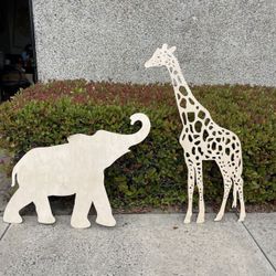 Wooden Animals For Baby Shower / Birthday Party / Nursery Design 