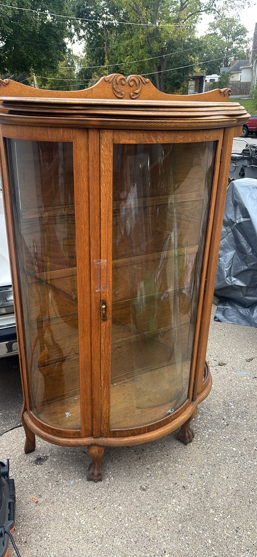 Antique wooden showcase