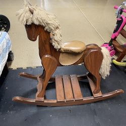 Large Wooden Rocking Horse