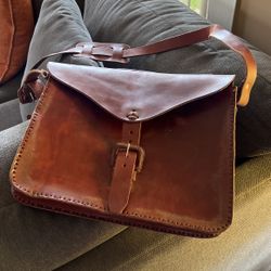 Real Leather Messenger Bag Portfolio
