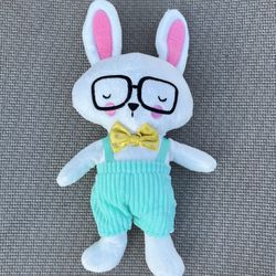 EUC bow tie bunny rabbit stuffed animal