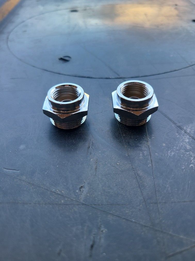 Holley Fuel Inlet Carburetor Adapter.(Pair) Fuel Bowl Inlet Fitting For 3/8 Tube 5/8-18 ID Thread 7/8-20 Fits: Holley