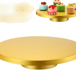 New 14 Inch Metal Gold Cake Stand