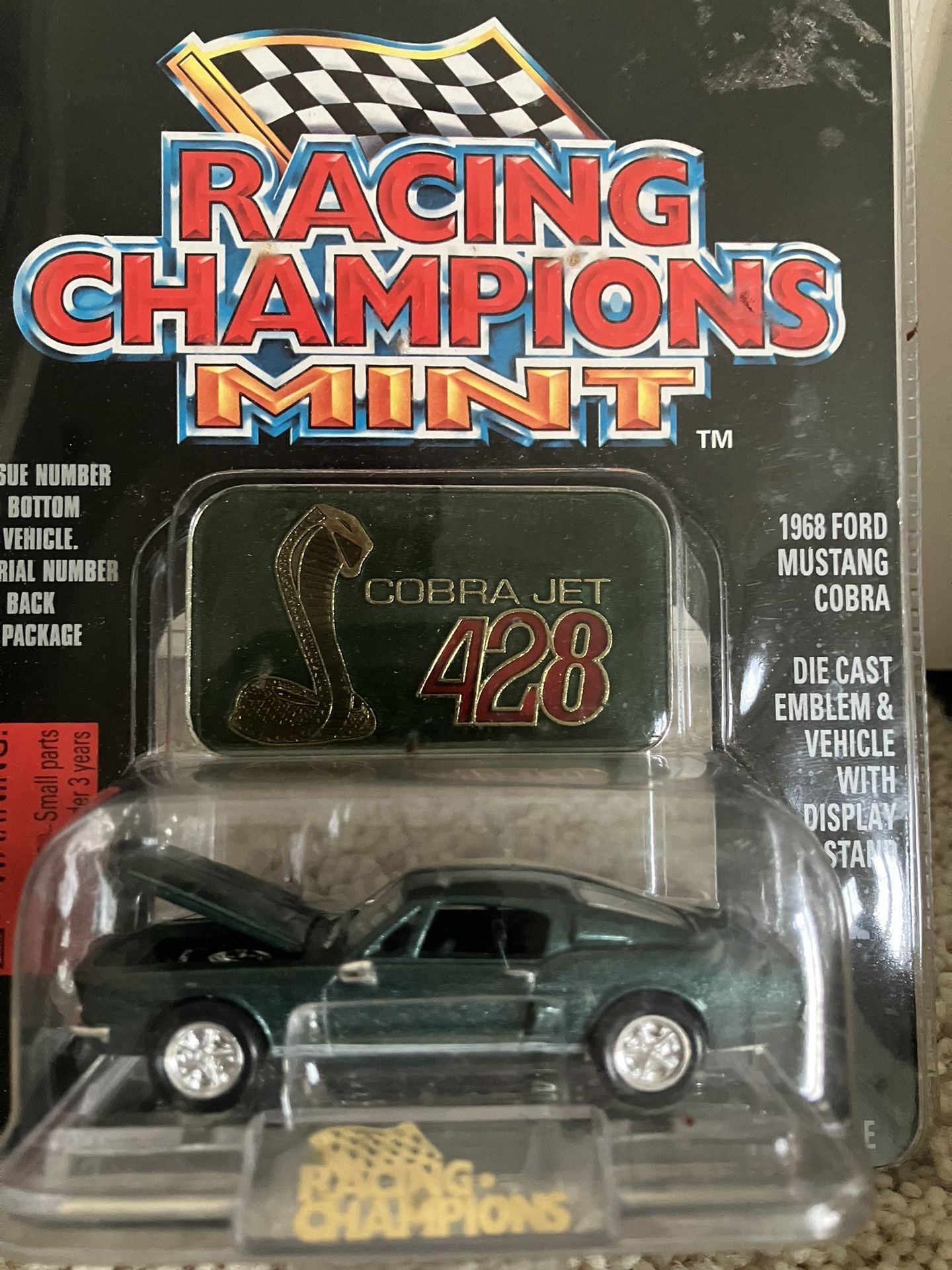 Racing champions Mint 1968 Ford Cobra Jet Mustang Diecast