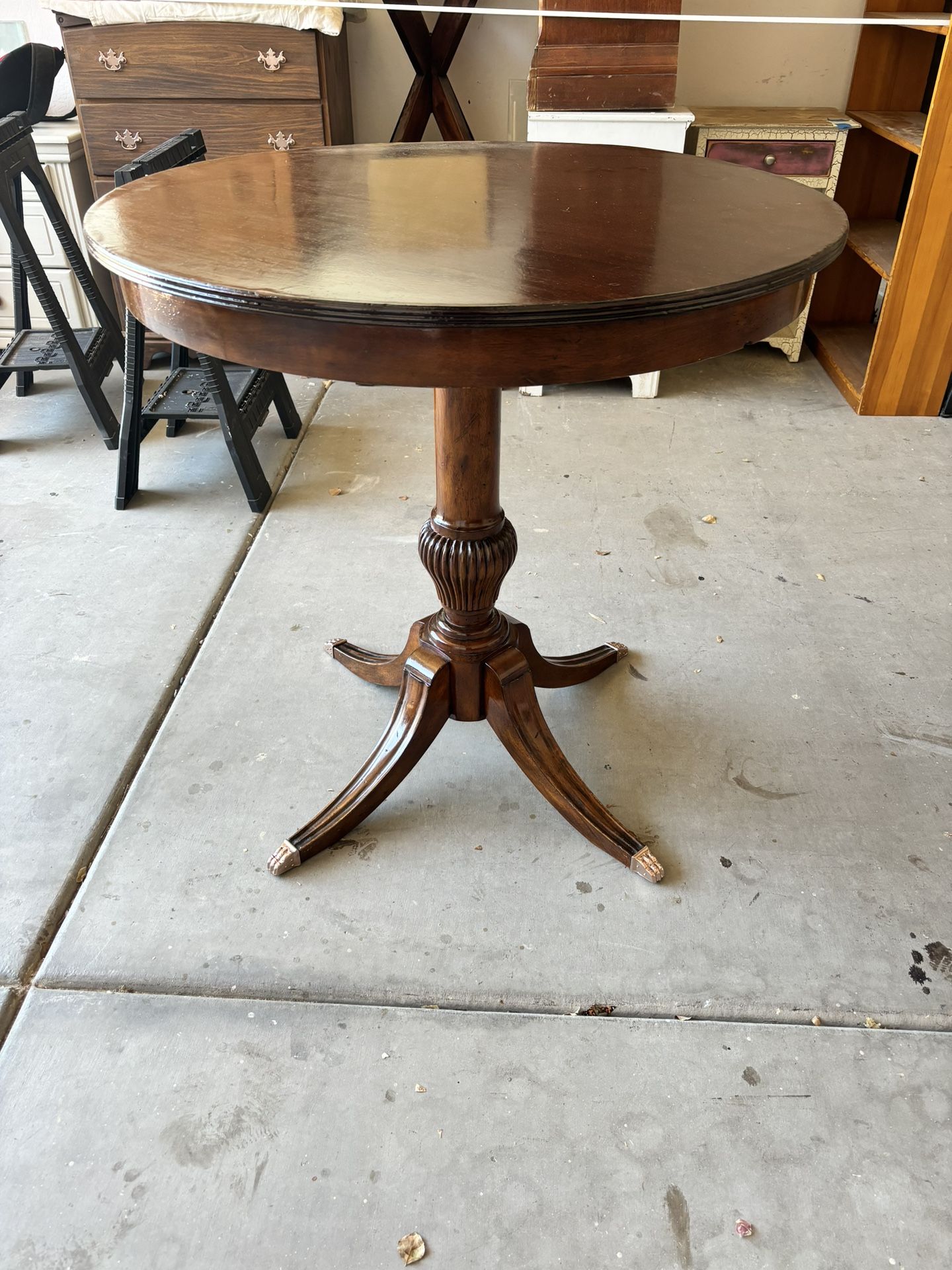 Newly Restored All Hardwood Antique Table. The dimensions are 36W x 36D x 36H