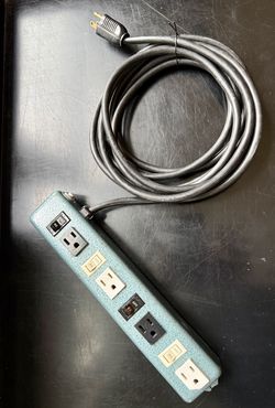 Industrial Grade Metal Power Strip w/4-switches & 15ft Cable