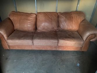 Brown Leather Couch