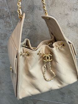 Chanel Quilted Caviar Leather Bucket Bag