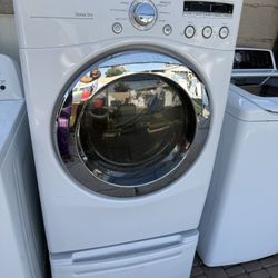 Lg Electric Dryer 7.4 Cuft With Pedestal