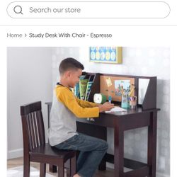 KidKraft Study Desk With Chair Espresso Color