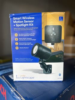 Novolink Wirelessly Connected Battery Operated Black LED Spotlight with Outdoor Motion Sensor