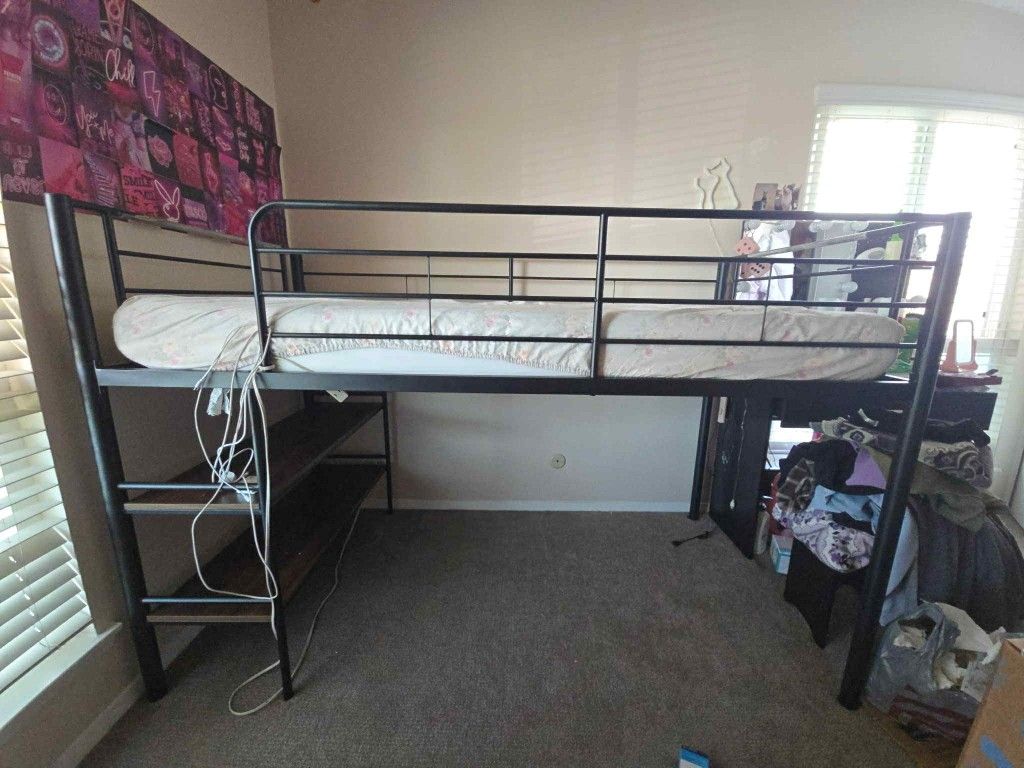 Twin metal bed