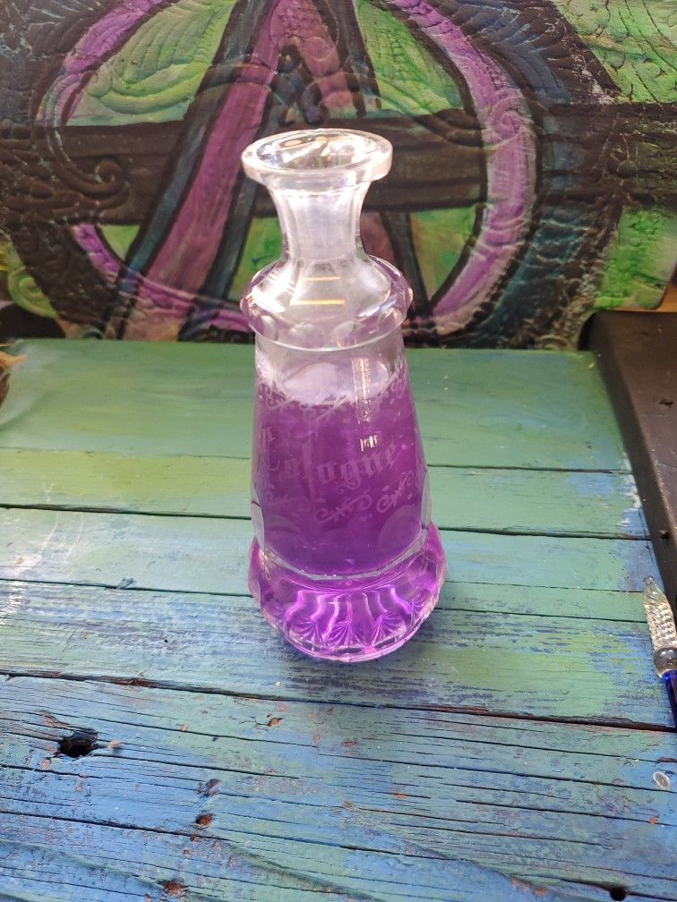 Clear Cut Crystal Says Cologne On Side
