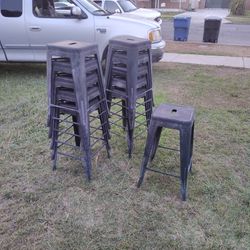 Metal Bar Stools Chairs Black