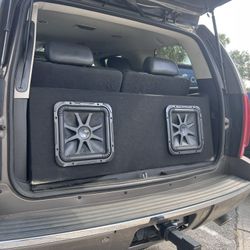 2 12” Kicker L7s in Custom Shallow Box